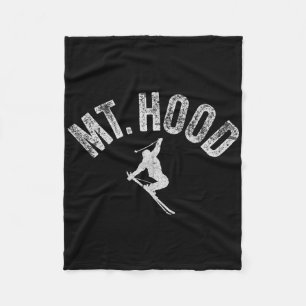 Ski Mt Hood Or (oregon) Cool Mount Hood Winter Ski Fleece Blanket