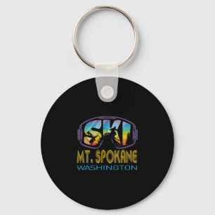 Ski Mt Spokane Washington Skiing Vacation Key Ring