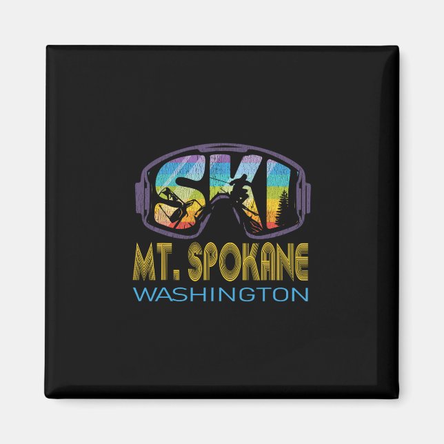 Ski Mt Spokane Washington Skiing Vacation  Magnet (Front)