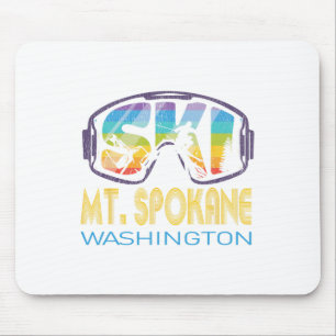 Ski Mt Spokane Washington Skiing Vacation Mouse Mat