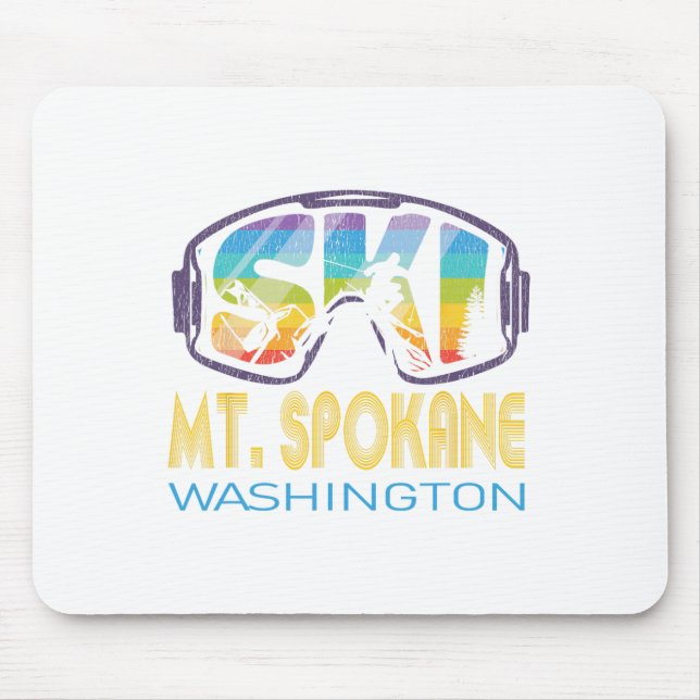 Ski Mt Spokane Washington Skiing Vacation  Mouse Mat (Front)
