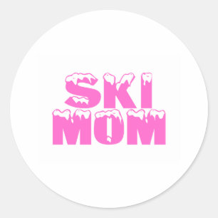 Ski Mum Classic Round Sticker
