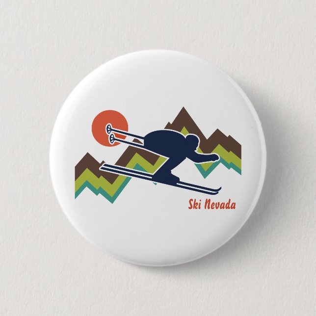 Ski Nevada 6 Cm Round Badge (Front)