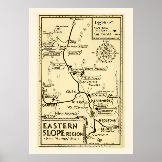 Ski New Hampshire - Eastern Slope Poster (Front)