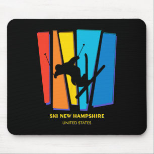 Ski New Hampshire United States Ski Skiing Skier Mouse Mat