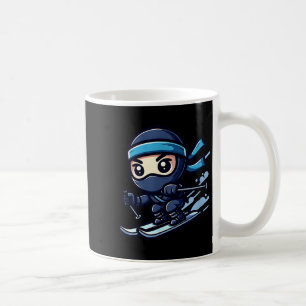 Ski ninja snowboard ninja skiing snow rider coffee mug