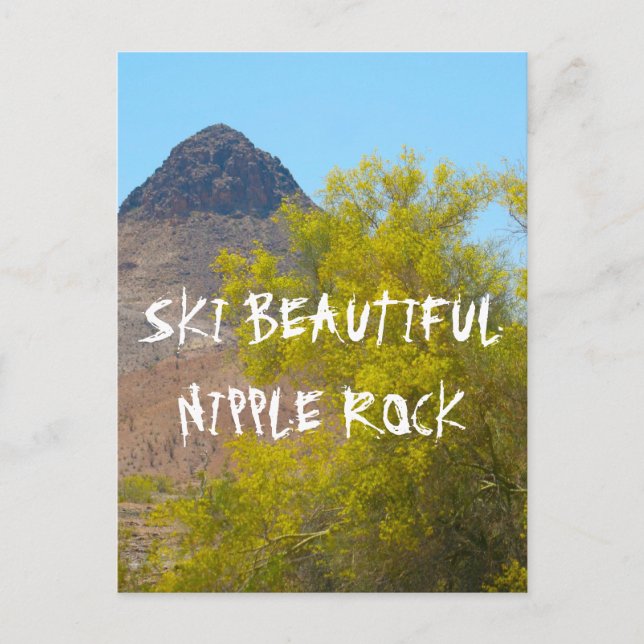 Ski Nipple Rock Postcard (Front)