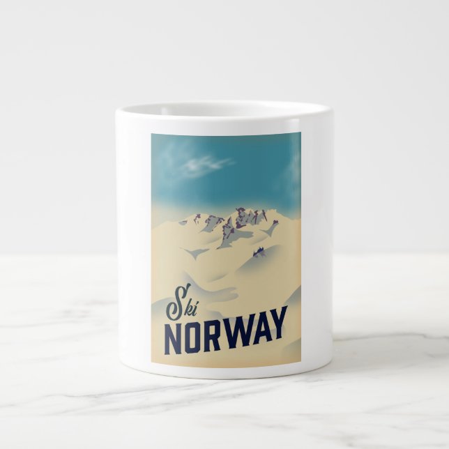 Ski Norway Large Coffee Mug (Front)