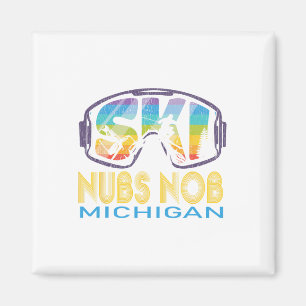 Ski Nubs Nob Michigan Skiing Vacation Magnet