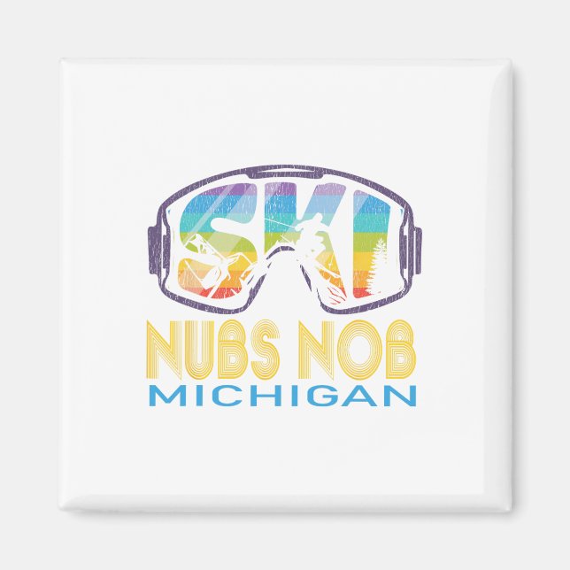 Ski Nubs Nob Michigan Skiing Vacation  Magnet (Front)