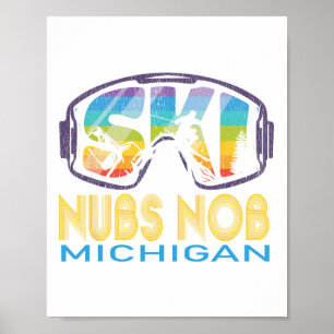 Ski Nubs Nob Michigan Skiing Vacation  Poster