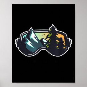Ski oberammergau mountain skiing t men and women  poster