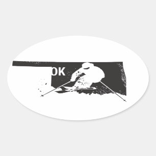 Ski Oklahoma Oval Sticker