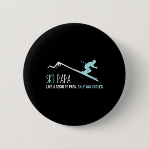 Ski Papa 6 Cm Round Badge