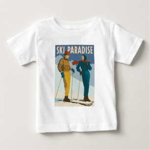 Ski Paradise Vintage  Print Baby T-Shirt