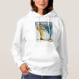 Ski Paradise Vintage Print Hoodie