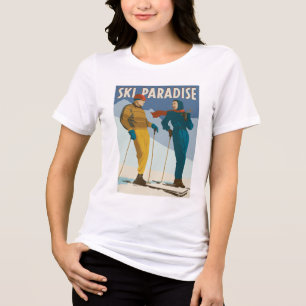 Ski Paradise Vintage Print Tri-Blend Shirt
