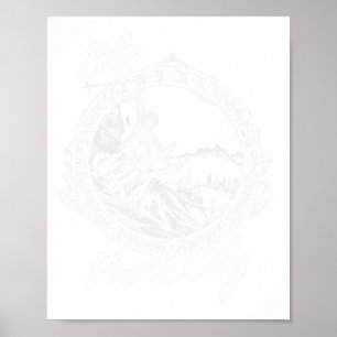 Ski Park City Utah Vintage Snow Skiing Vacation Poster