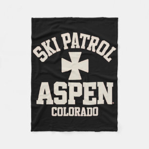 Ski Patrol Aspen Colorado Skiing And Snowboarding Fleece Blanket