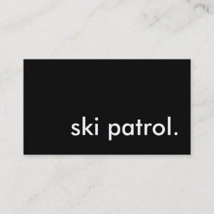 ski patrol. business card