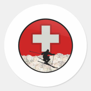 Ski Patrol Classic Round Sticker