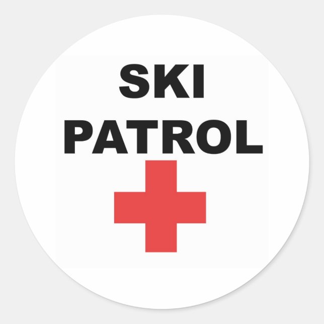 Ski Patrol Classic Round Sticker (Front)