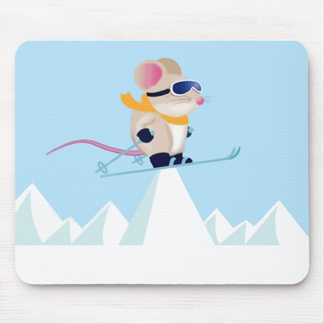 Ski Patrol Mouse in the Alps Mat (Front)
