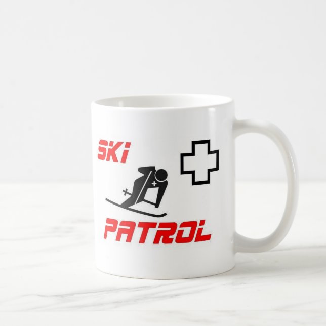 Ski Patrol - "Skier" Coffee Mug (Right)