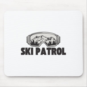 Ski Patrol Winter Skiing Goggles Mountain Trip Mouse Mat