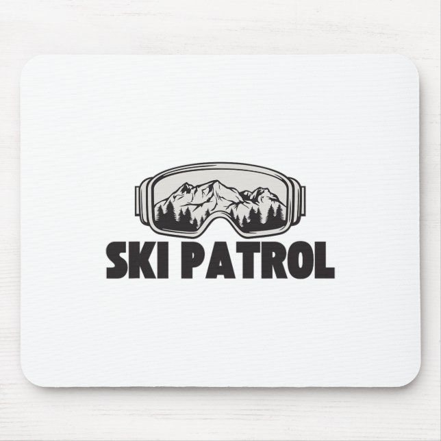 Ski Patrol Winter Skiing Goggles Mountain Trip  Mouse Mat (Front)
