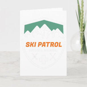 Ski Patrol You Fall We Haul Skier Istance Skiing A Card