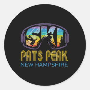 Ski Pats Peak New Hampshire Skiing Vacation Classic Round Sticker