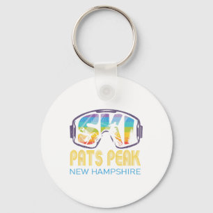 Ski Pats Peak New Hampshire Skiing Vacation Key Ring