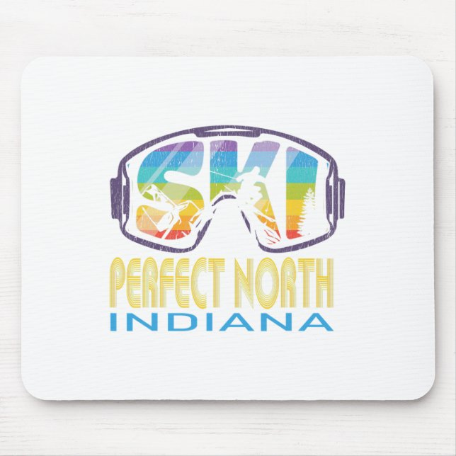 Ski Perfect North Indiana Skiing Vacation  Mouse Mat (Front)