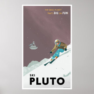 Ski Pluto - Large format Poster