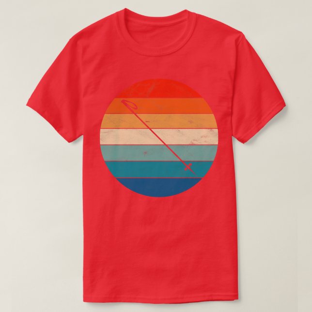 Ski Pole T-Shirt (Design Front)