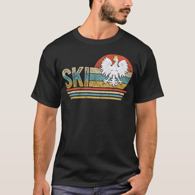 Ski Polish Surname Shirt, SKI, Poland, Polish T-Shirt (Front)