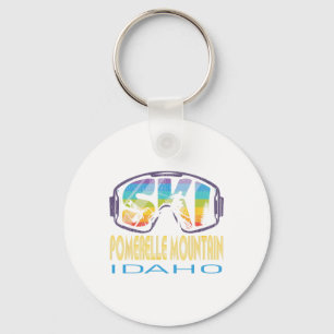 Ski Pomerelle Mountain Idaho Skiing Vacation Key Ring