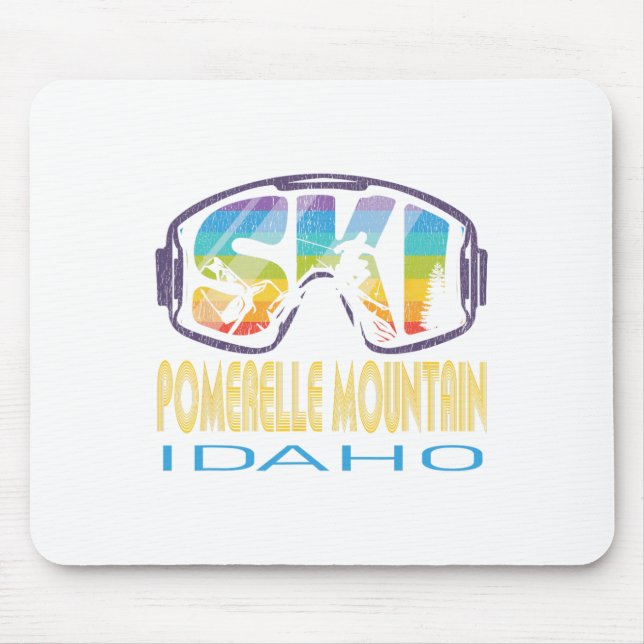 Ski Pomerelle Mountain Idaho Skiing Vacation  Mouse Mat (Front)
