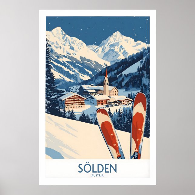Ski Poster Sölden Austria 1 (Front)