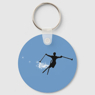 ski powder trail key ring