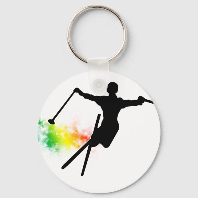 ski powder trail key ring (Front)