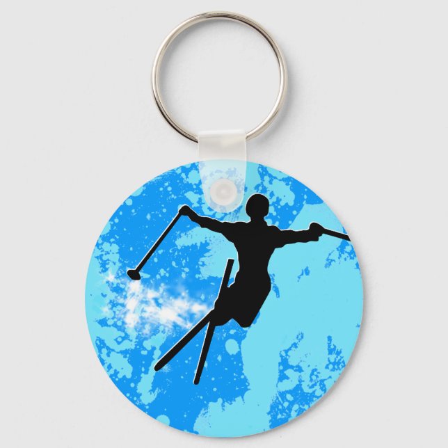 ski powder trail key ring (Front)