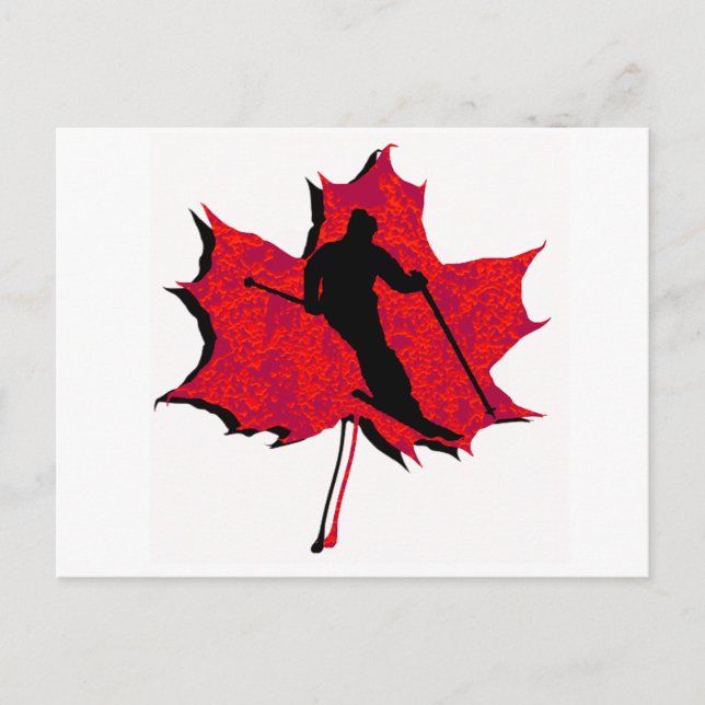 SKI RED MAPLE POSTCARD (Front)