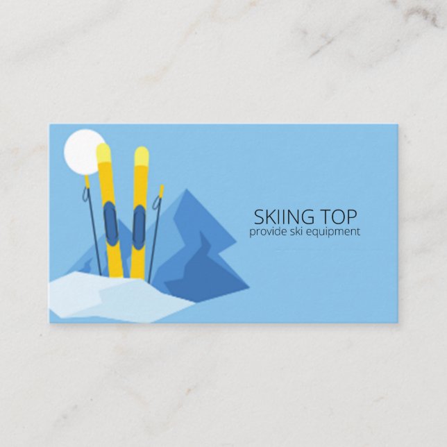 Ski Rental Template Business Card (Front)