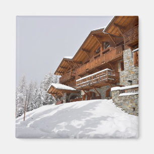 Ski resort chalet magnet