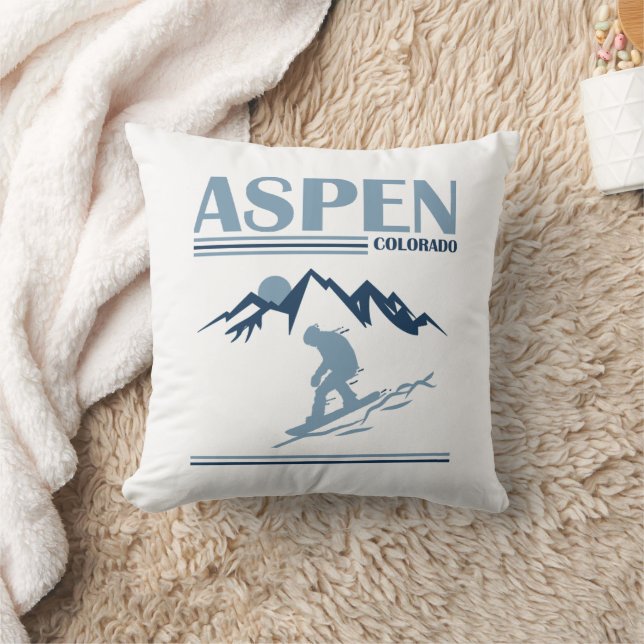 Ski Resort Colorado Aspen Cushion (Blanket)