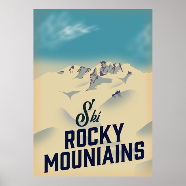 Ski Rocky Mountains USA Poster (Front)