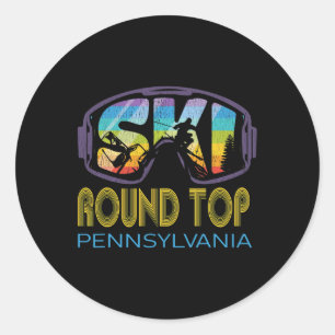 Ski Round Top Pennsylvania Skiing Vacation _1 Classic Round Sticker