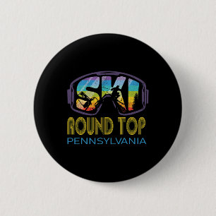 Ski Round Top Pennsylvania Skiing Vacation  6 Cm Round Badge